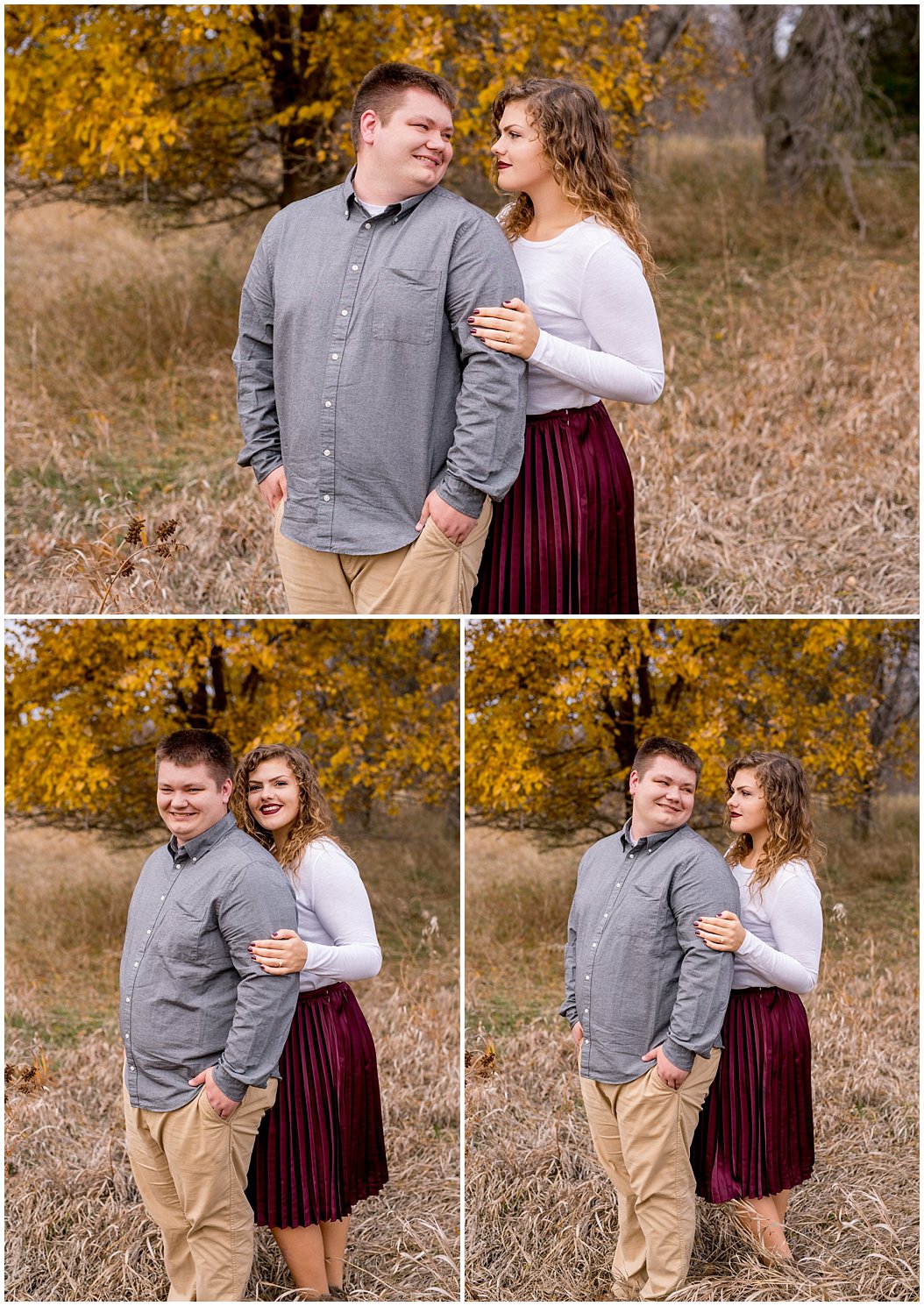 fall engagement session by central nebraska wedding photographer