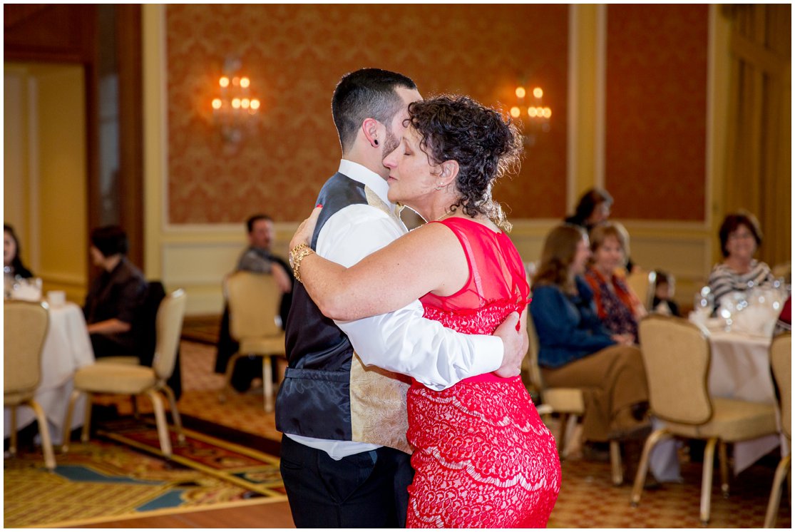 Red and Gold Cheyenne, Wyoming Wedding at Little America by Wyoming Photographer