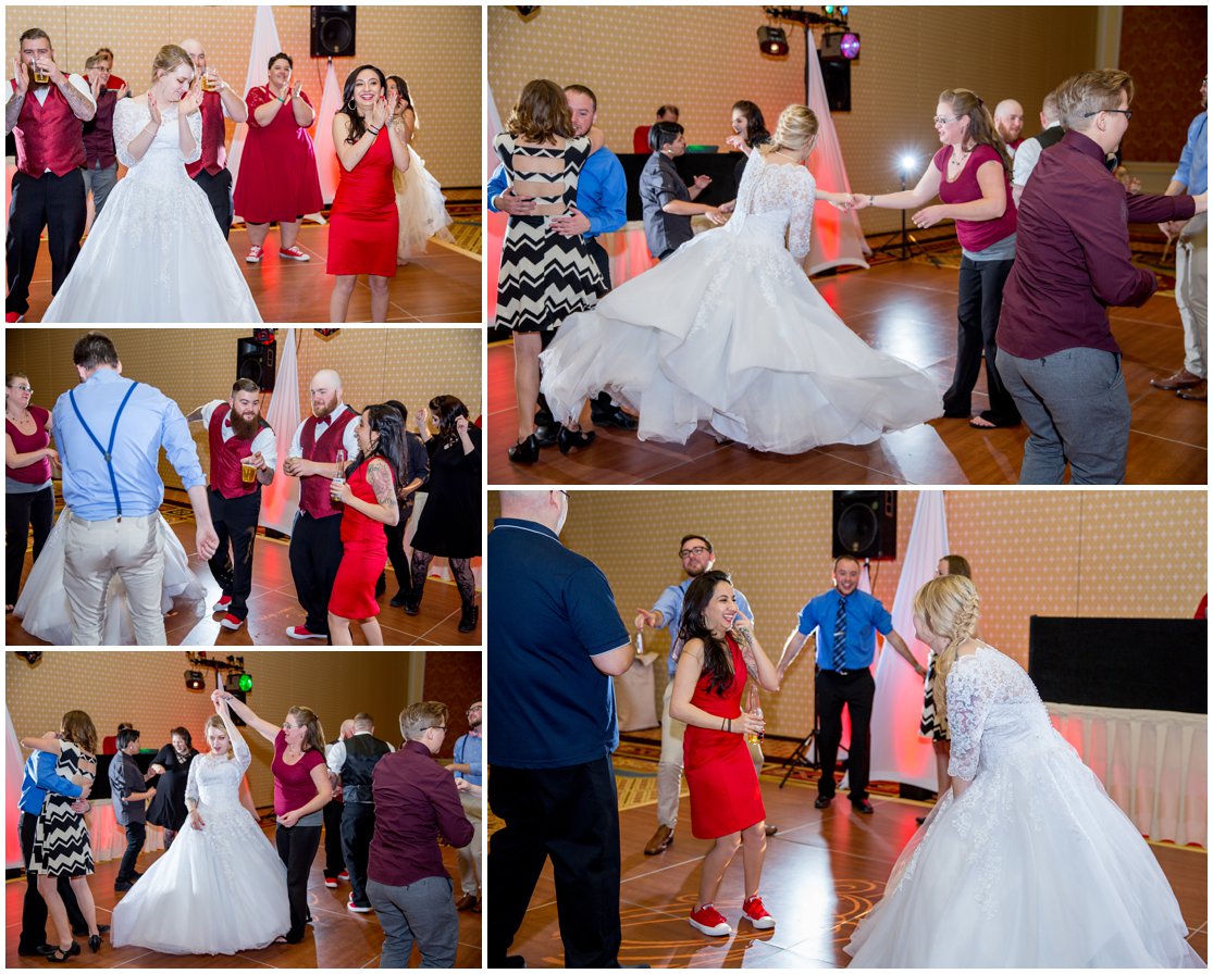 Red and Gold Cheyenne, Wyoming Wedding at Little America by Wyoming Photographer