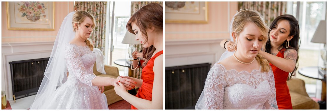 Red and Gold Cheyenne, Wyoming Wedding at Little America by Wyoming Photographer