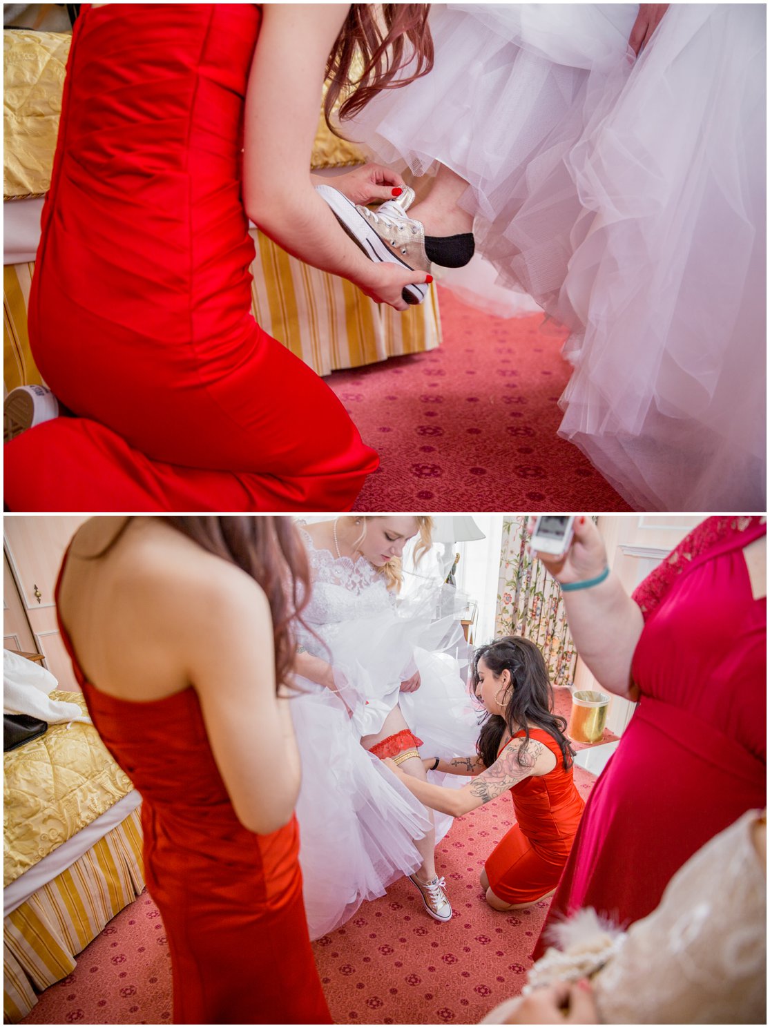 Red and Gold Cheyenne, Wyoming Wedding at Little America by Wyoming Photographer