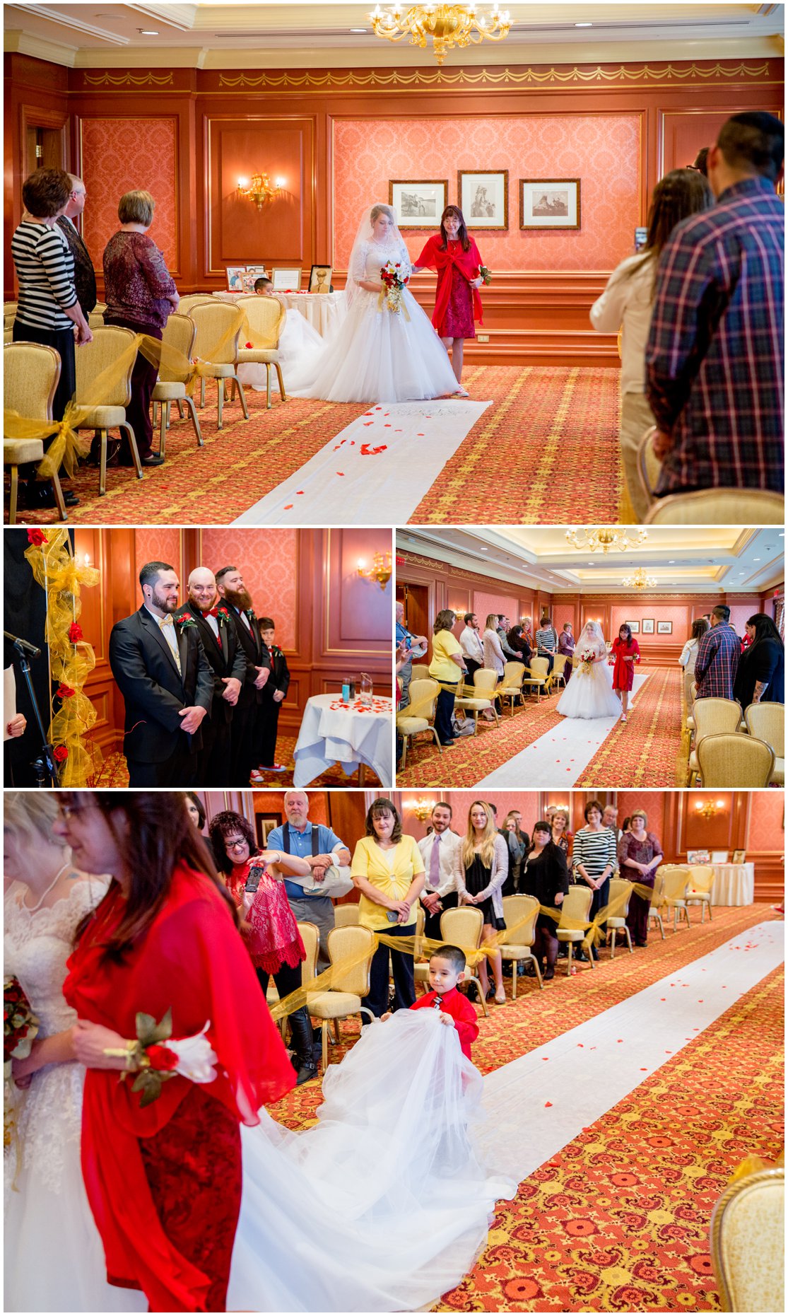 Red and Gold Cheyenne, Wyoming Wedding at Little America by Wyoming Photographer