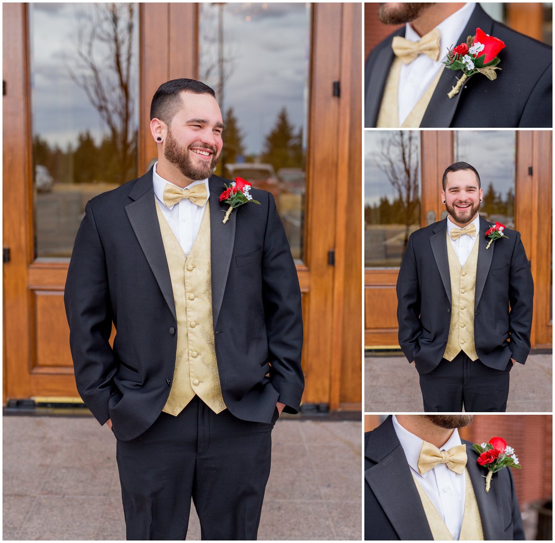 Red and Gold Cheyenne, Wyoming Wedding at Little America by Wyoming Photographer