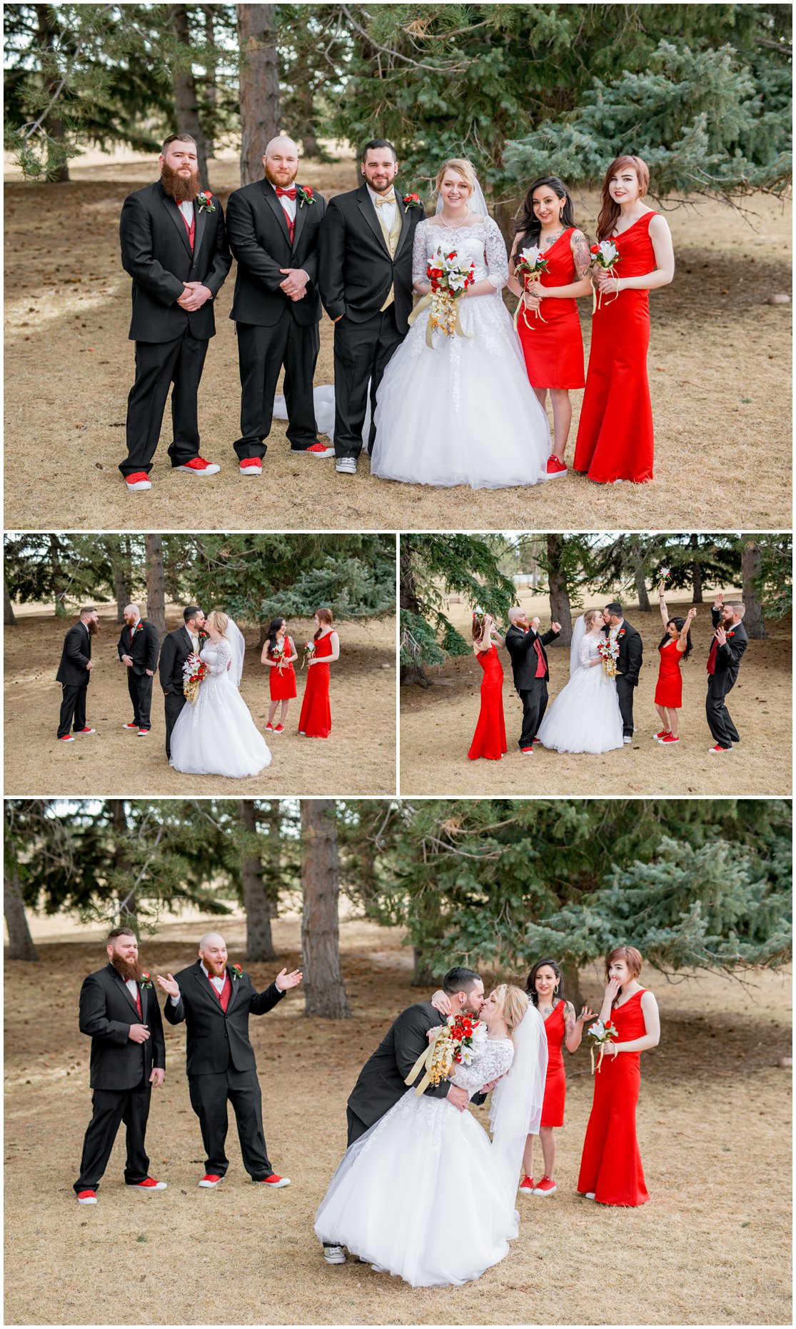 Red and Gold Cheyenne, Wyoming Wedding at Little America by Wyoming Photographer