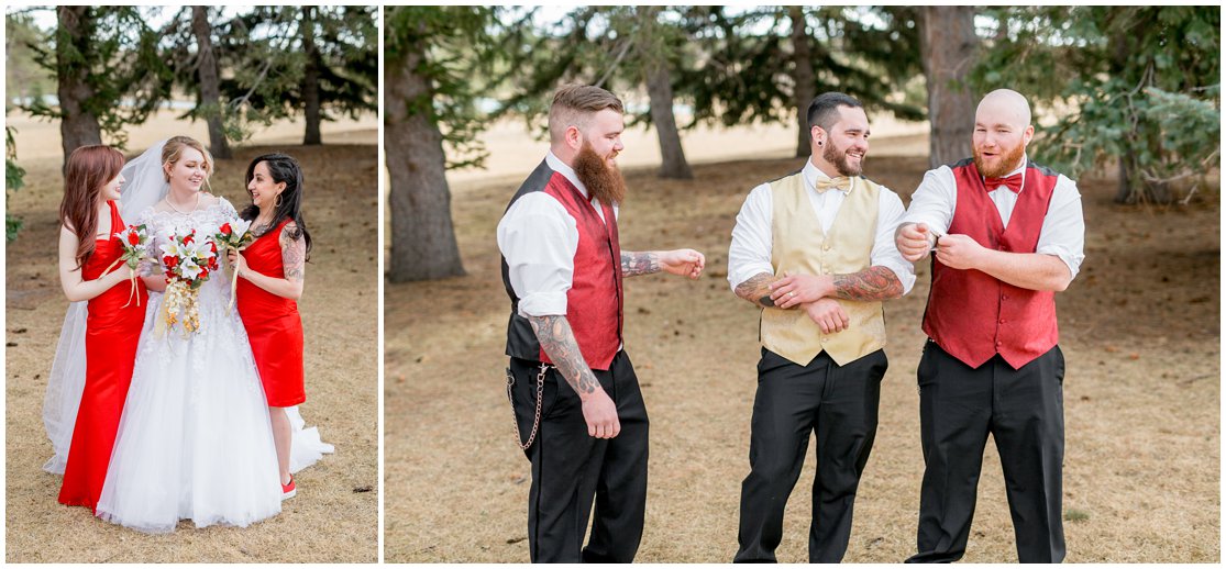 Red and Gold Cheyenne, Wyoming Wedding at Little America by Wyoming Photographer