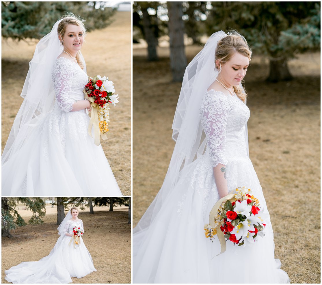 Red and Gold Cheyenne, Wyoming Wedding at Little America by Wyoming Photographer