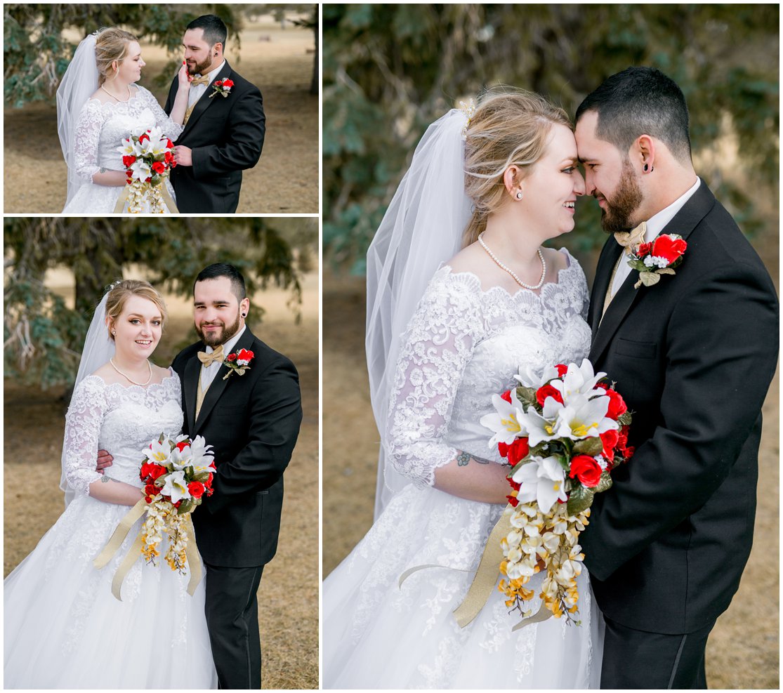 Red and Gold Cheyenne, Wyoming Wedding at Little America by Wyoming Photographer