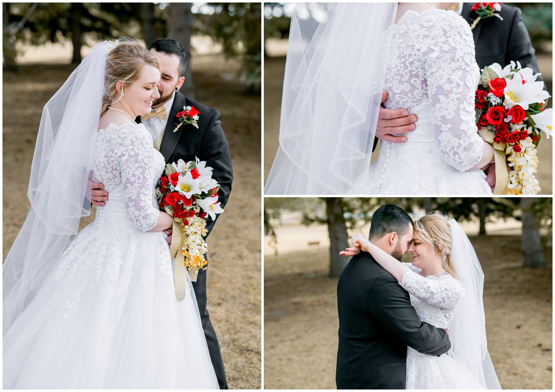 Red and Gold Cheyenne, Wyoming Wedding at Little America by Wyoming Photographer