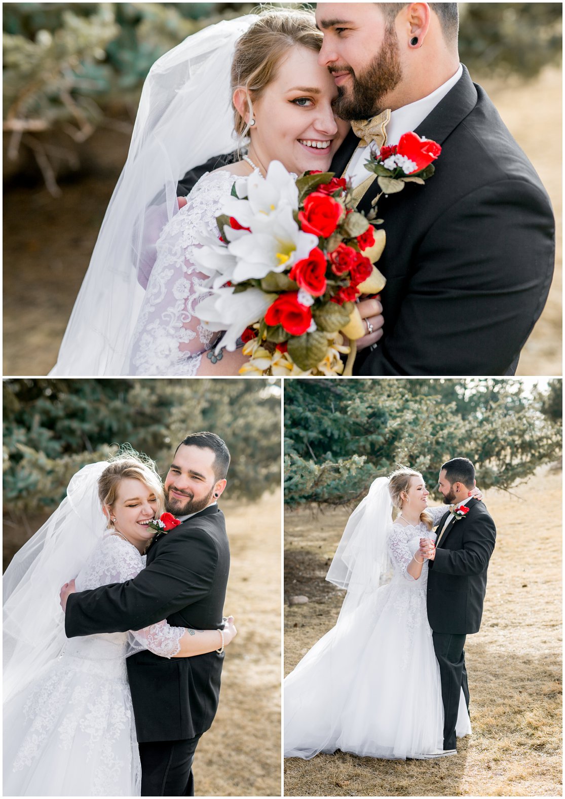 Red and Gold Cheyenne, Wyoming Wedding at Little America by Wyoming Photographer