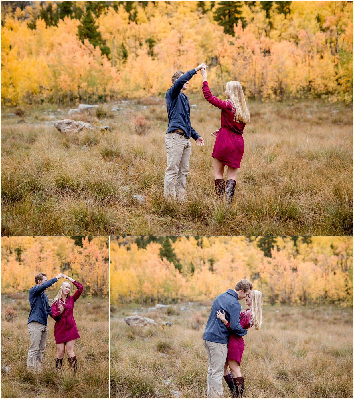 Golden, Colorado Engagement Session in Kenosha Pass by Greeley, Colorado Wedding Photographer