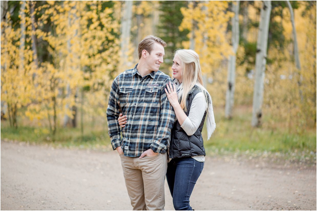 Golden, Colorado Engagement Session in Kenosha Pass by Greeley, Colorado Wedding Photographer