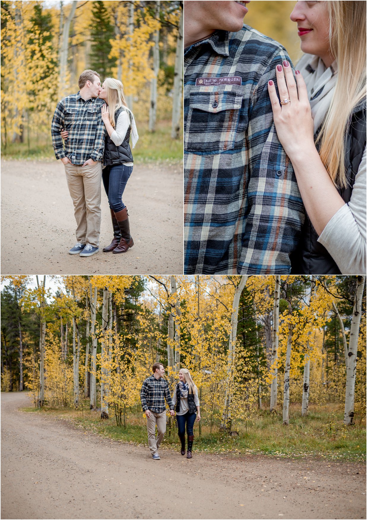 Golden, Colorado Engagement Session in Kenosha Pass by Greeley, Colorado Wedding Photographer