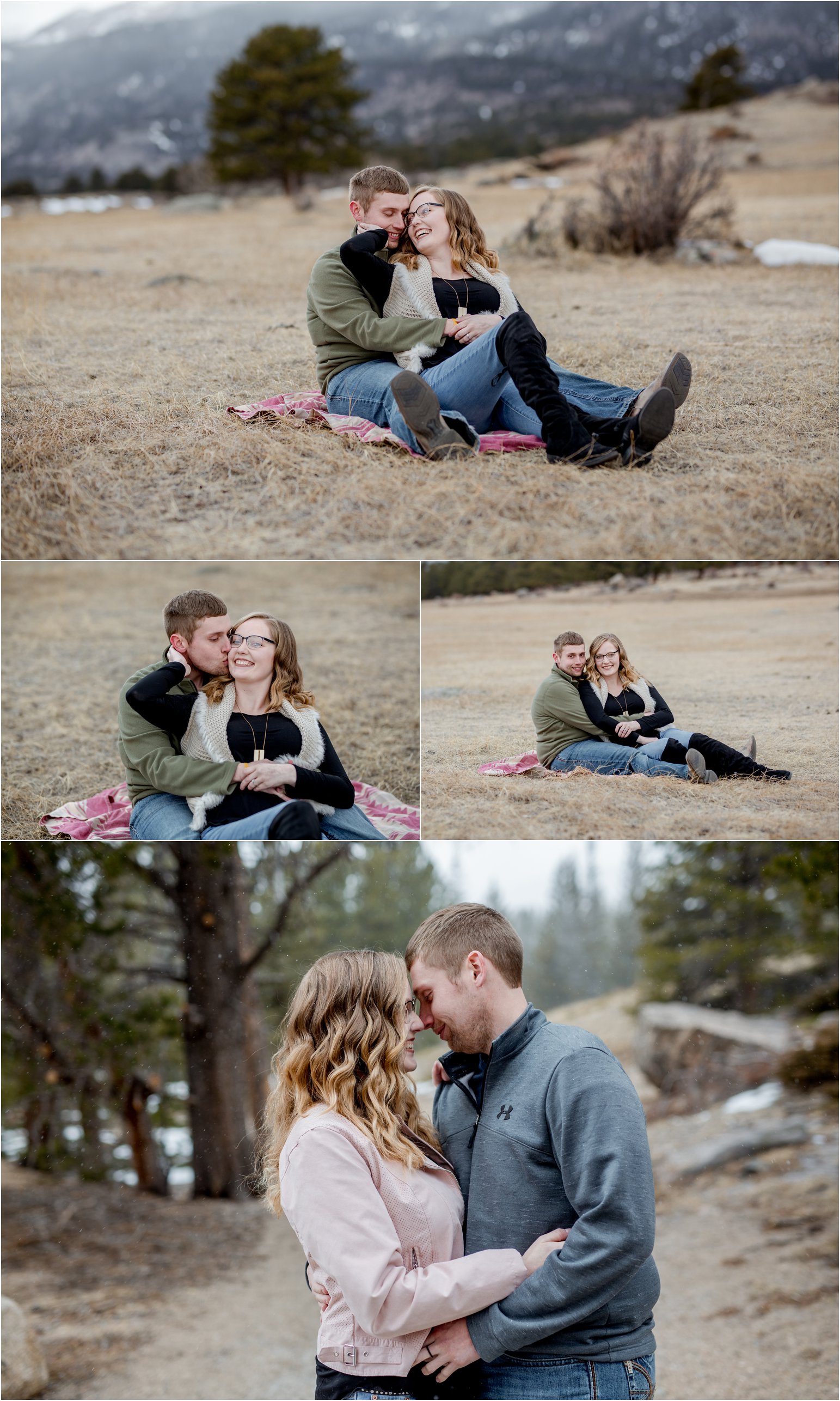 Engaged : Schyler and Dan | Estes Park Engagement Session for Holdrege, Nebraska Couple by Greeley, Colorado Wedding Photographer