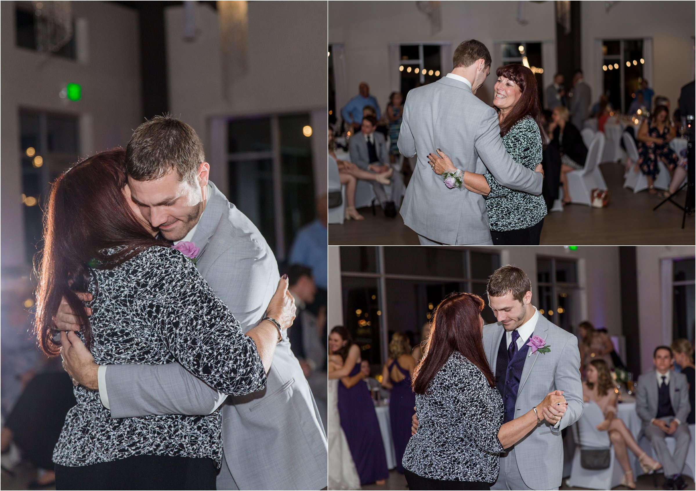 Groom and his mom dance to the mother/son dance together