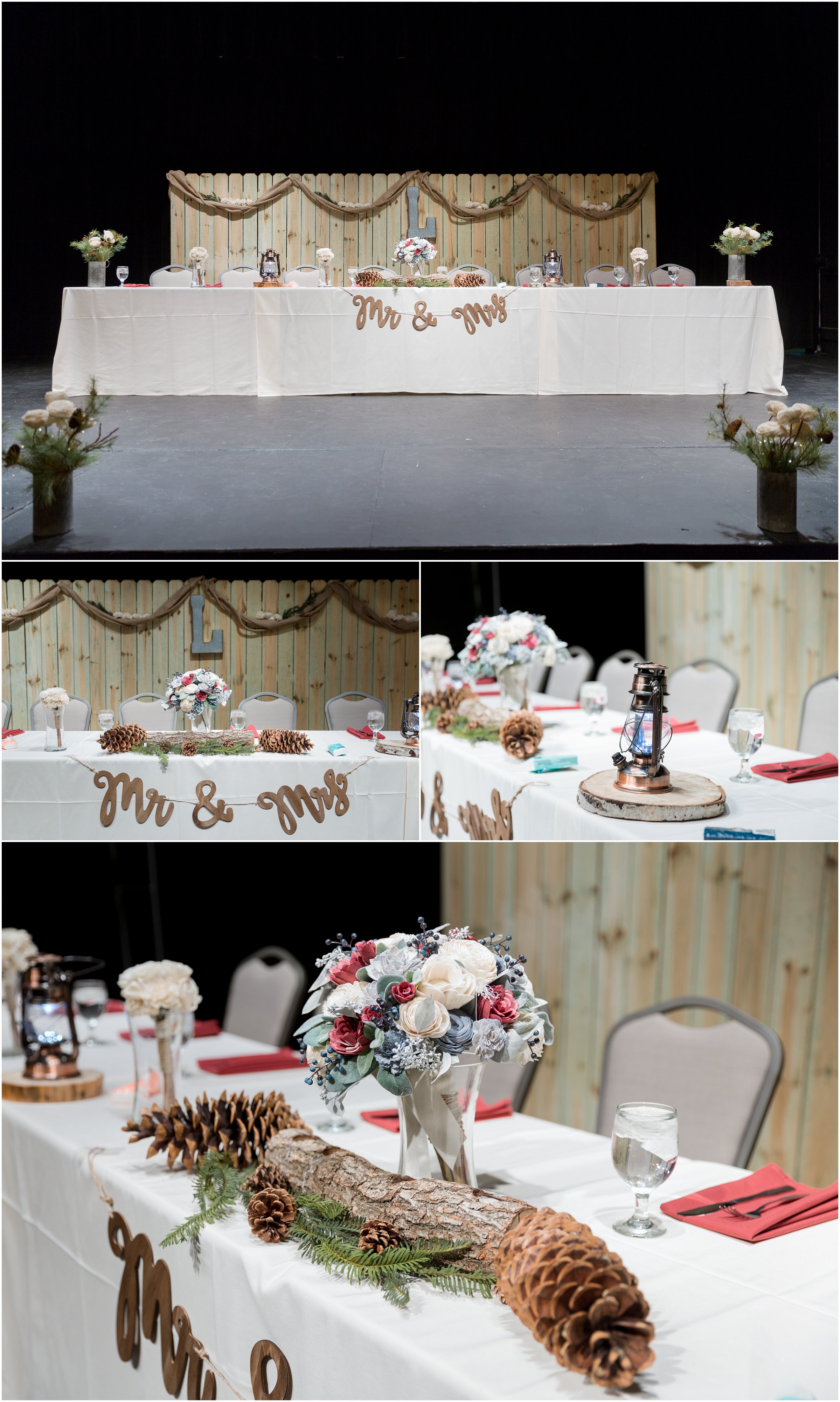 winter wedding in Silverthorne Colorado with snow around Lake Dillon