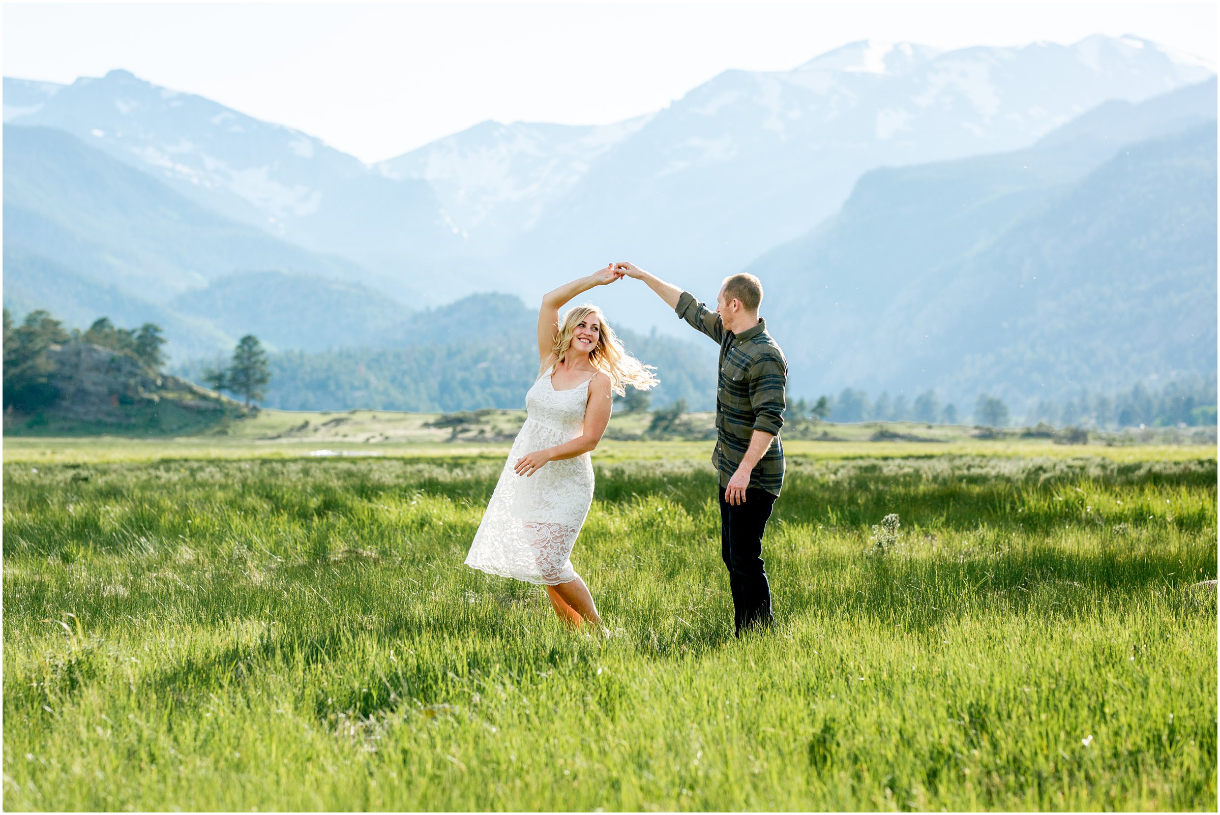 Engagement session in Rocky Mountain National Park near Estes Park Colorado
