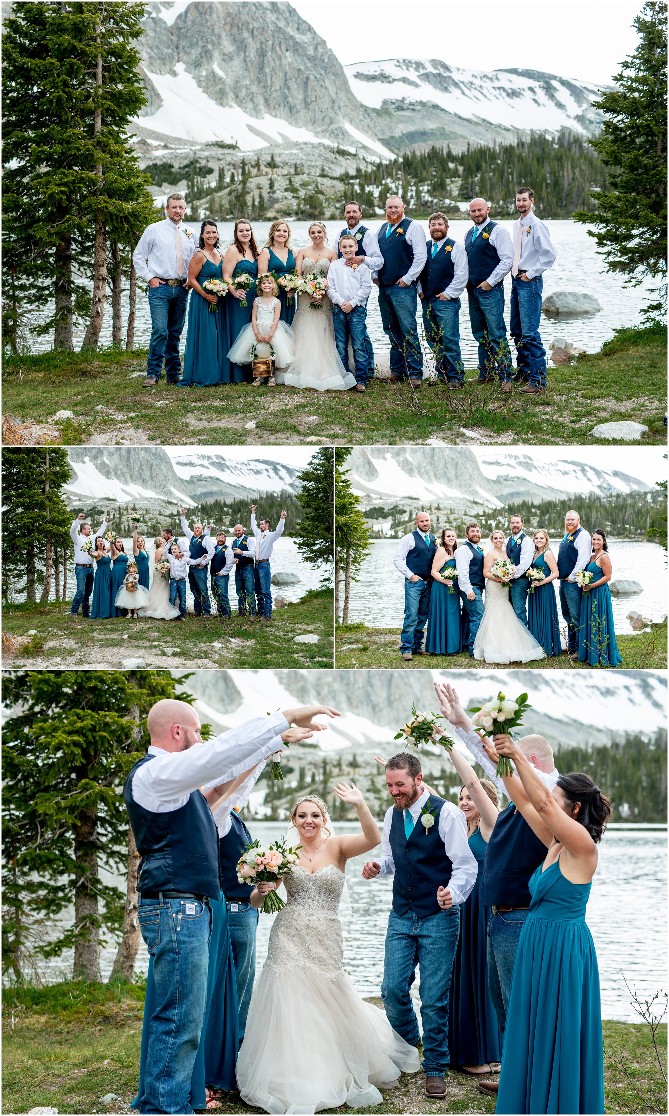 Brooklyn Lodge Wedding in the snowy mountains near centennial wyoming by wyoming wedding photographer