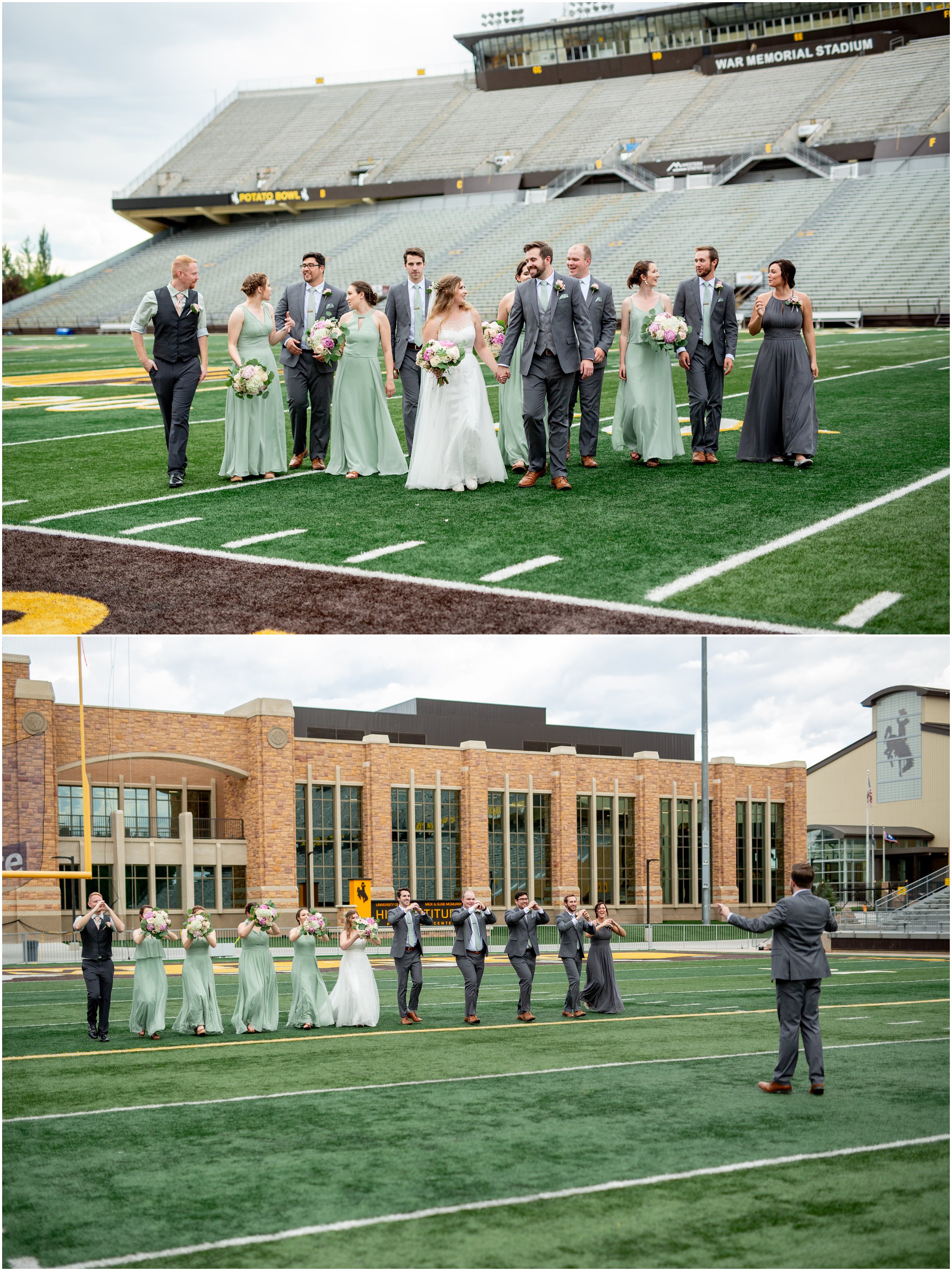Laramie Newman Center adn War Memorial Stadium Wedding